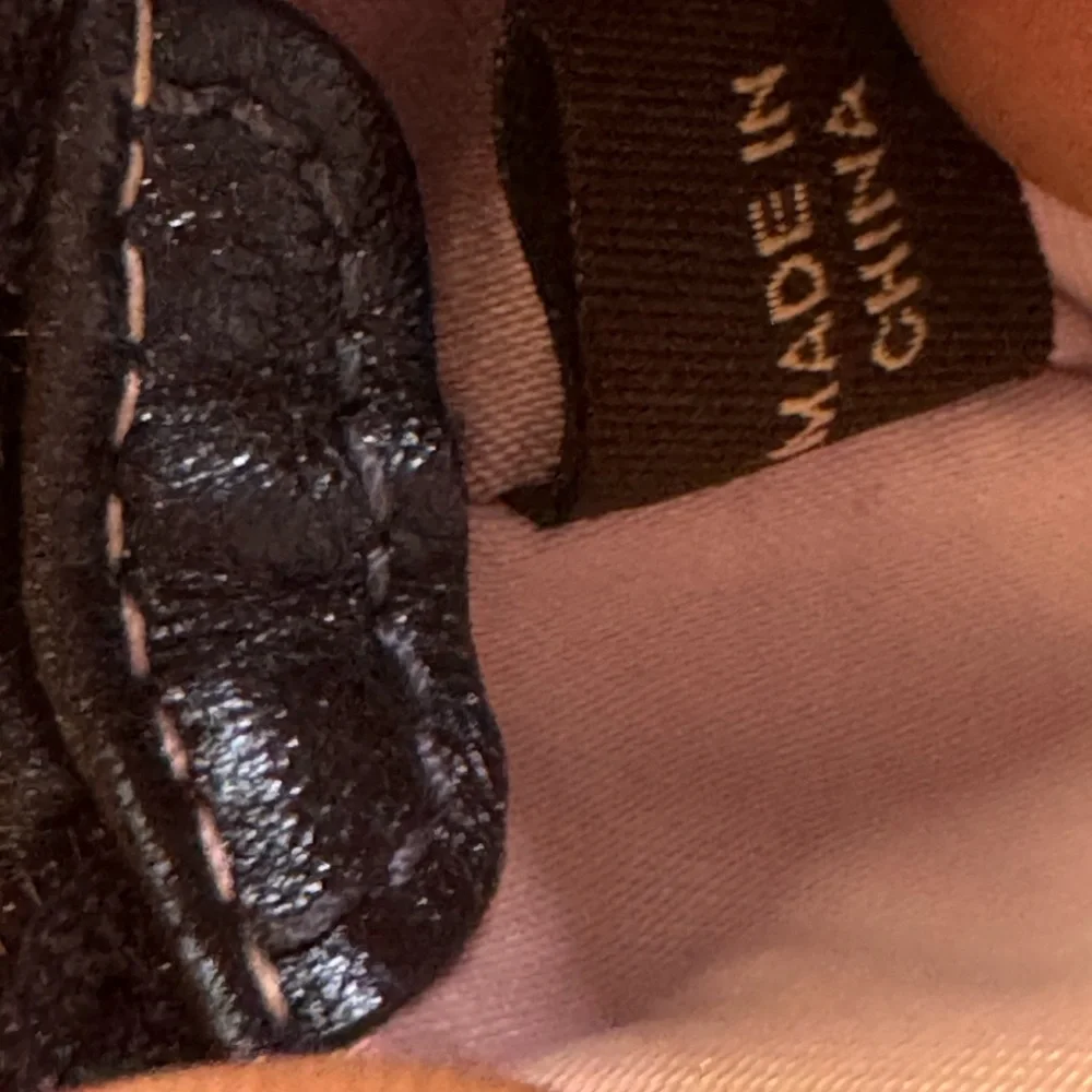 Coach Navy Sequin Wristlet Clutch with Leather Trim - Picture 7 of 7